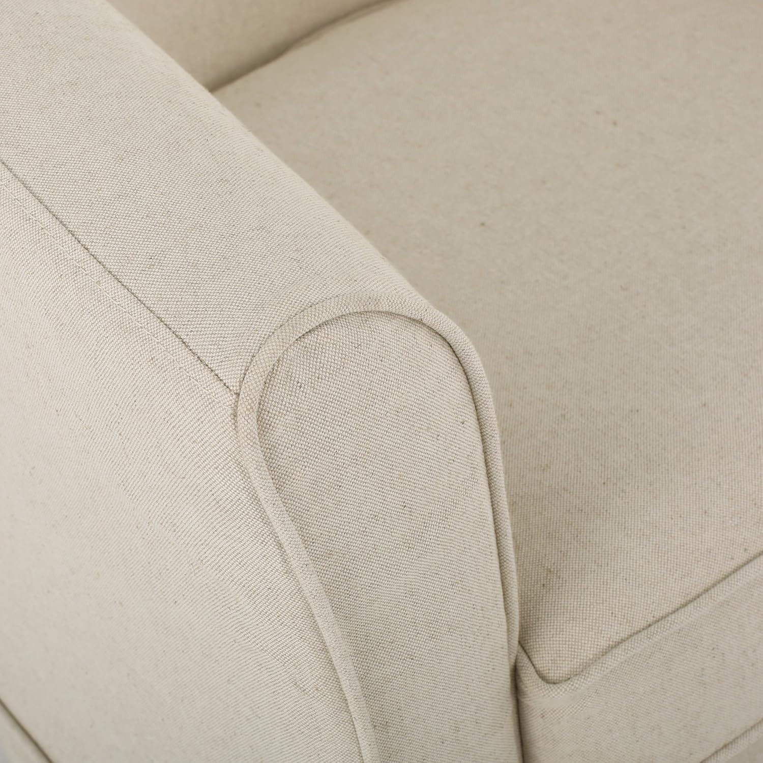 Christopher Knight Home Cecilia Swivel Chair with Loose Cover, Natural Fabric: Furniture & Decor