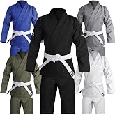 Hawk Sports Brazilian Jiu Jitsu Gi for Men and Women with Jacket, Pants, and White Belt for Martial Arts Training