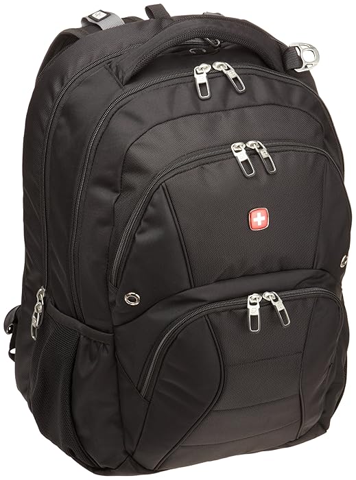 Swiss Gear SA1908 Black TSA Friendly ScanSmart Laptop Backpack- Fits Most 17 Inch Laptops and Tablets