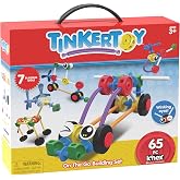 TINKERTOY On The Go Building Set - 65 Parts - Ages 3 &amp; Up - Creative Preschool Toy