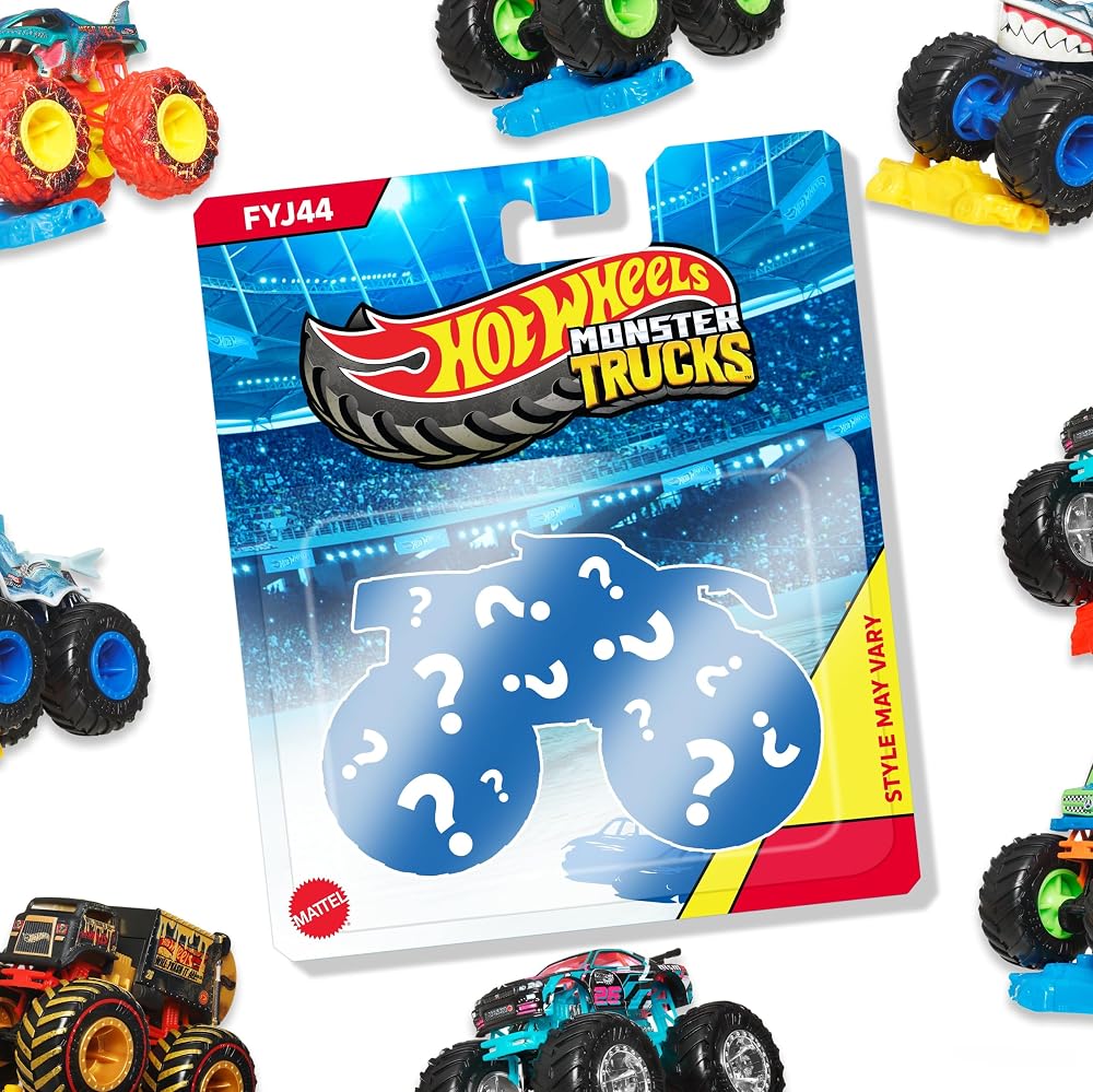 Hot Wheels Monster Trucks Set 1:64 Scale Die-Cast Truck & Crushable Car FYJ44