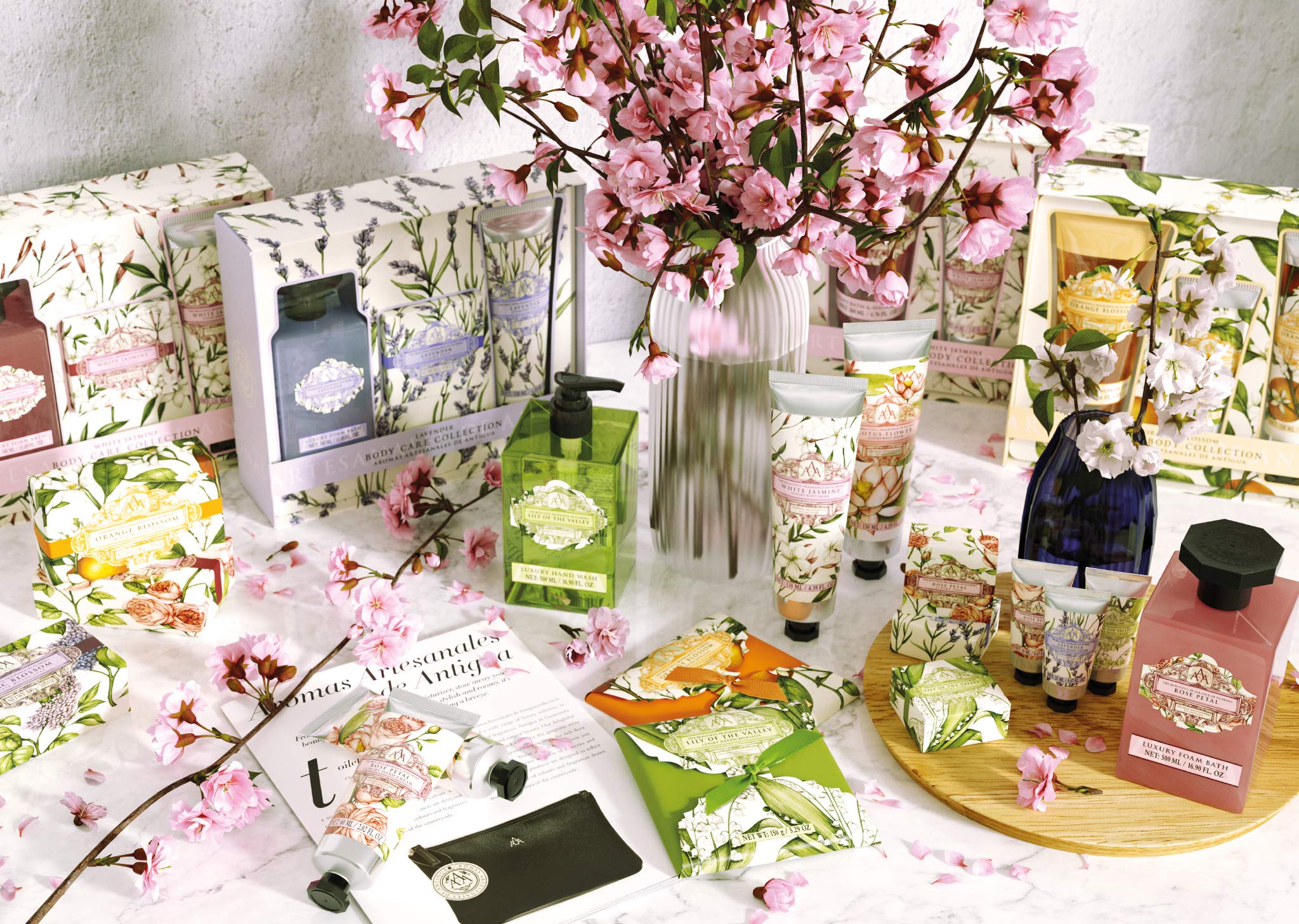 AAA Bath & Body Collection - Shower Gel 200ml, Hand Cream 60ml & Body Cream 130ml (Rose Petal)