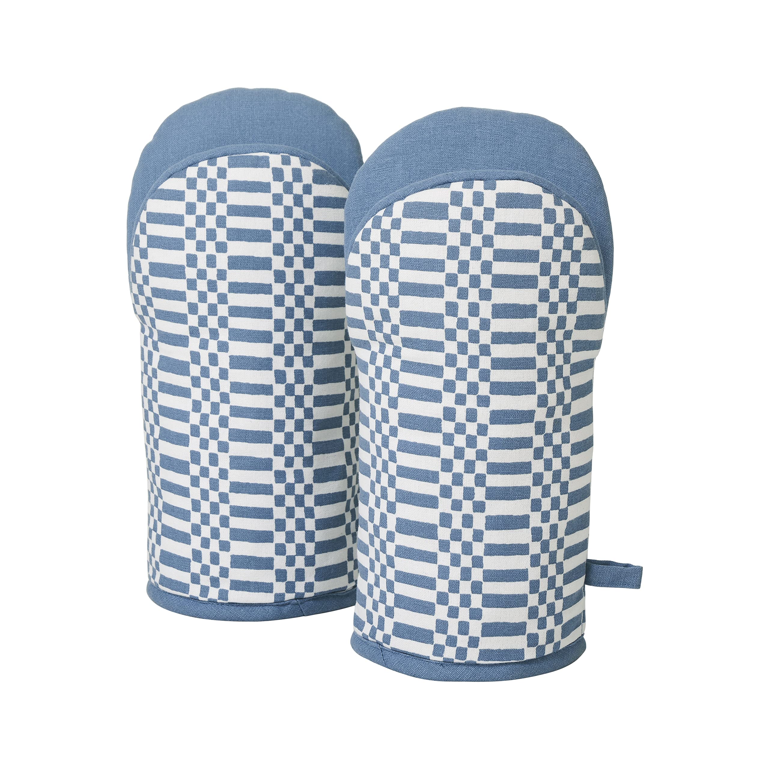 Penguin Home Oven Gloves,Heat Resistant, Colour - White & Blue, Eco Friendly & Sustainable,Frog shaped Oven Mitts,Cotton with 100% polyester filling, Cooking Baking Grilling BBQ,Size - 18x32cm