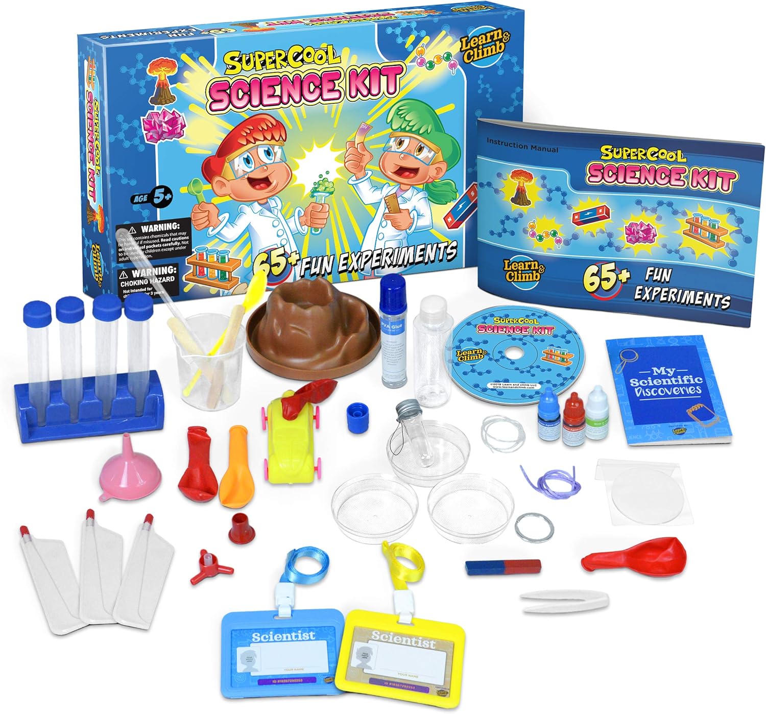 learn & climb kids science set