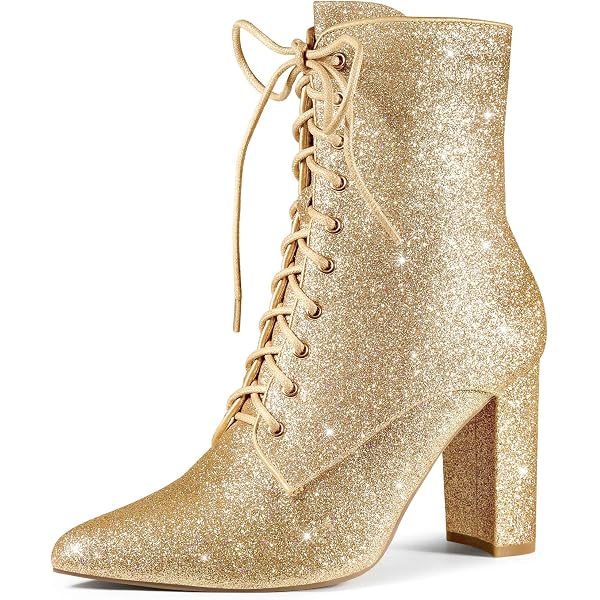 Betsey Johnson Stivaletti Donna Mac: Tacco 9,5 Cm, Oro Chiaro, Taglia 38, Con Strass Su Tutti I Lati - 4