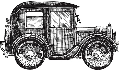 Amazoncom Cool Classic Pencil Pen Sketch Vintage Car