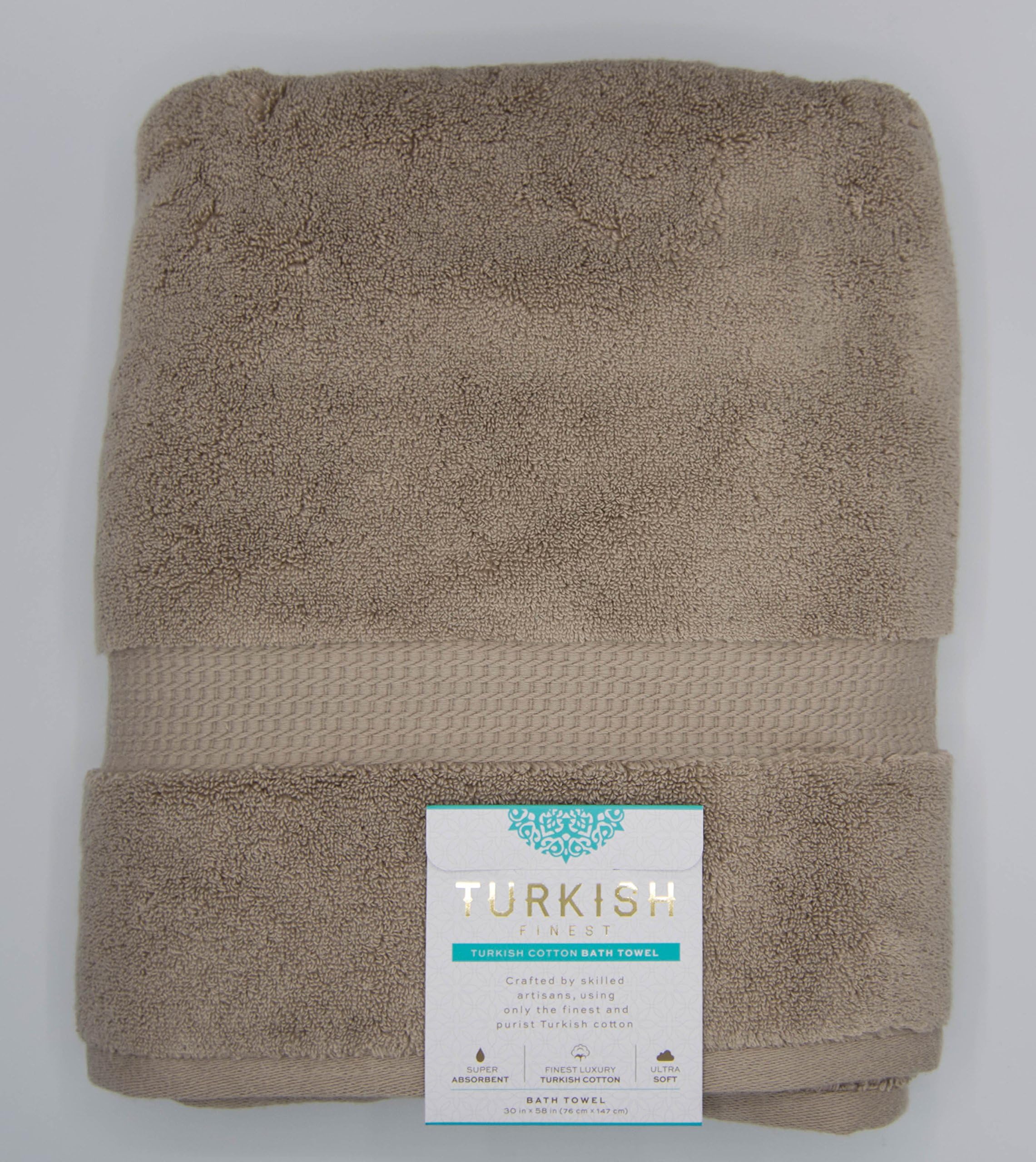 Luxury Turkish Finest Cotton Bath Towel 770 GSM Flax