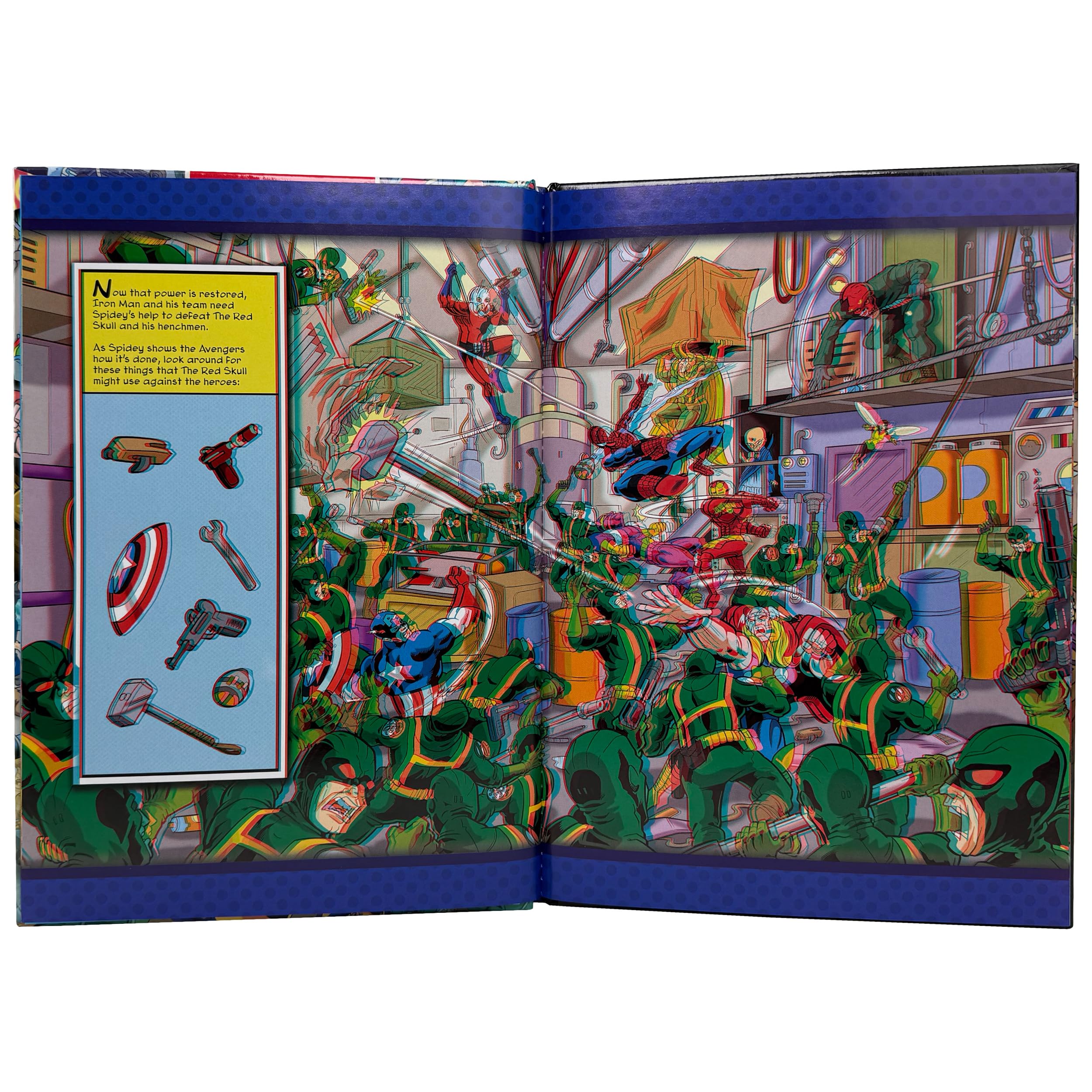 Marvel Spider-man, Avengers, Guardians of the Galaxy, and More! - 3D Look and Find Activity Book! - Iron Man 3D Glasses Included! - PI Kids Marvel Spider-man, Avengers, Guardians of the Galaxy, and More! - 3D Look and Find Activity Book! - Iron Man 3D Glasses Included! - PI Kids Hardcover