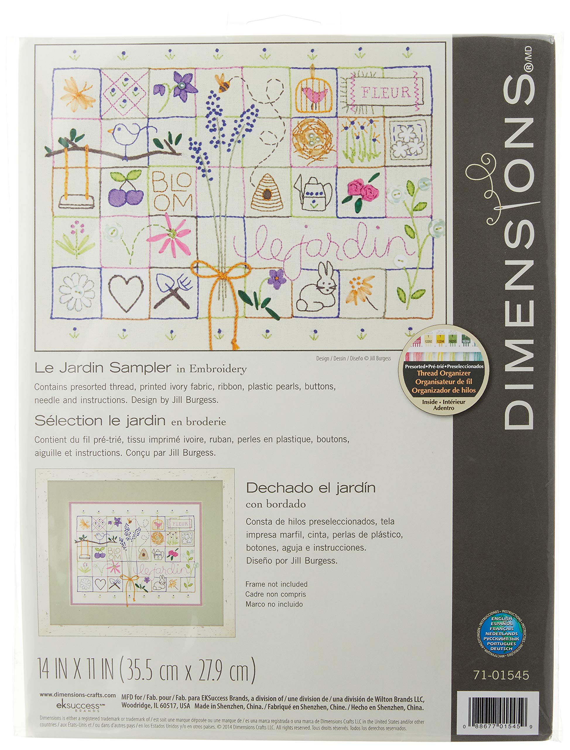 DIMENSIONS 71-01545 LE Jardin Sampler, Beige