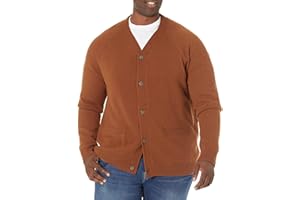 Amazon Essentials Mens Lambs Wool V-Neck Cardigan Sweater with Pockets (Previously Goodthreads)