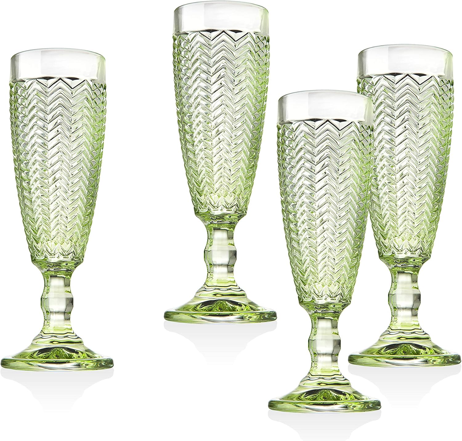 Godinger Champagne Flutes Beverage Glass Cups Twill