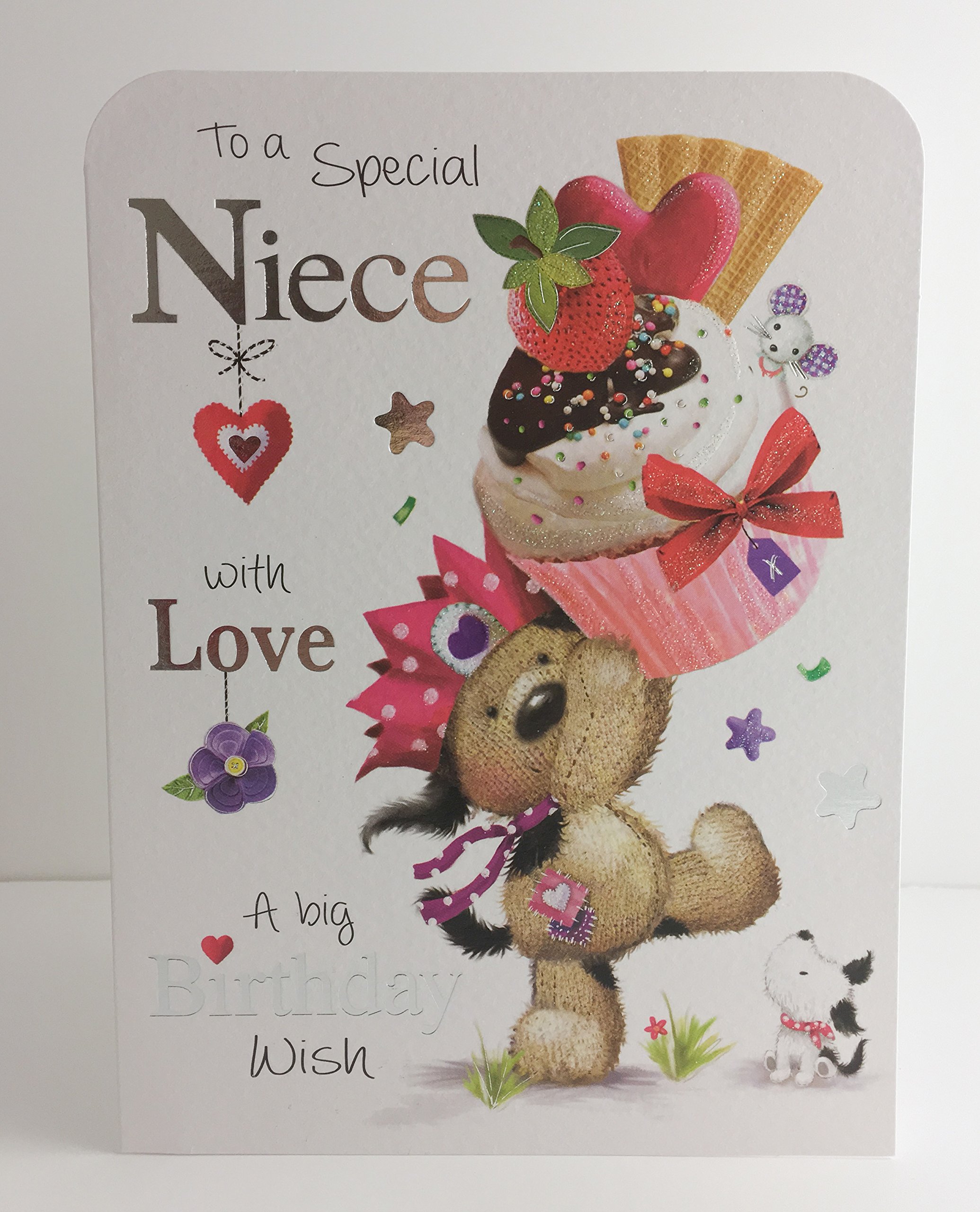 Jonny Javelin Special Niece Birthday Wish Card - Birthday Cupcake