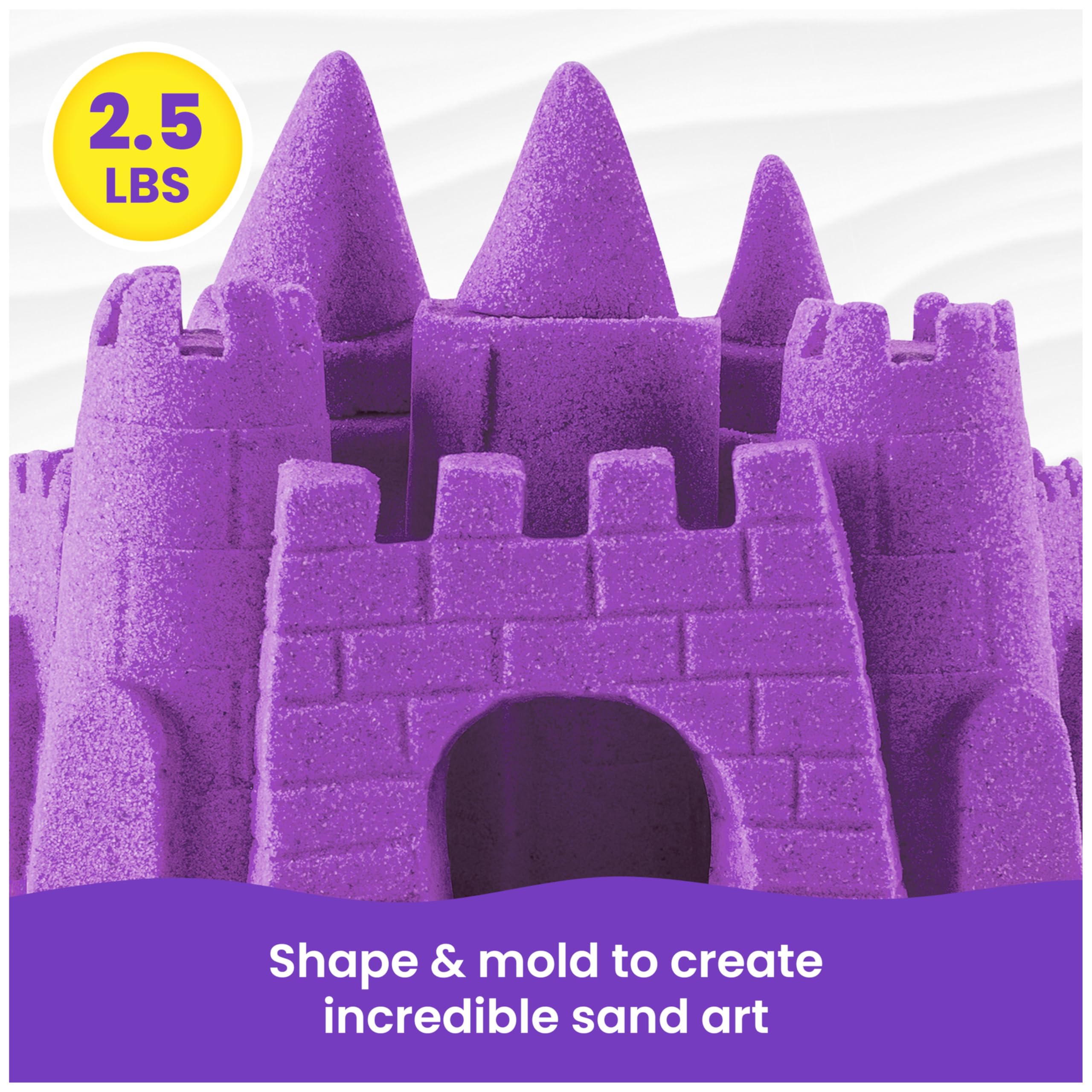 Kinetic Sand, 2.5lbs Purple Play Sand, Amazon Exclusive, Resealable Bag (Packaging May Vary), Sensory Toys, Holiday Gifts & Stocking Stuffers for Kids Ages 3 and up