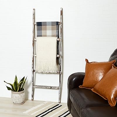 5ft Antique Farmhouse Blanket Ladder White Rustic Bahrain Ubuy