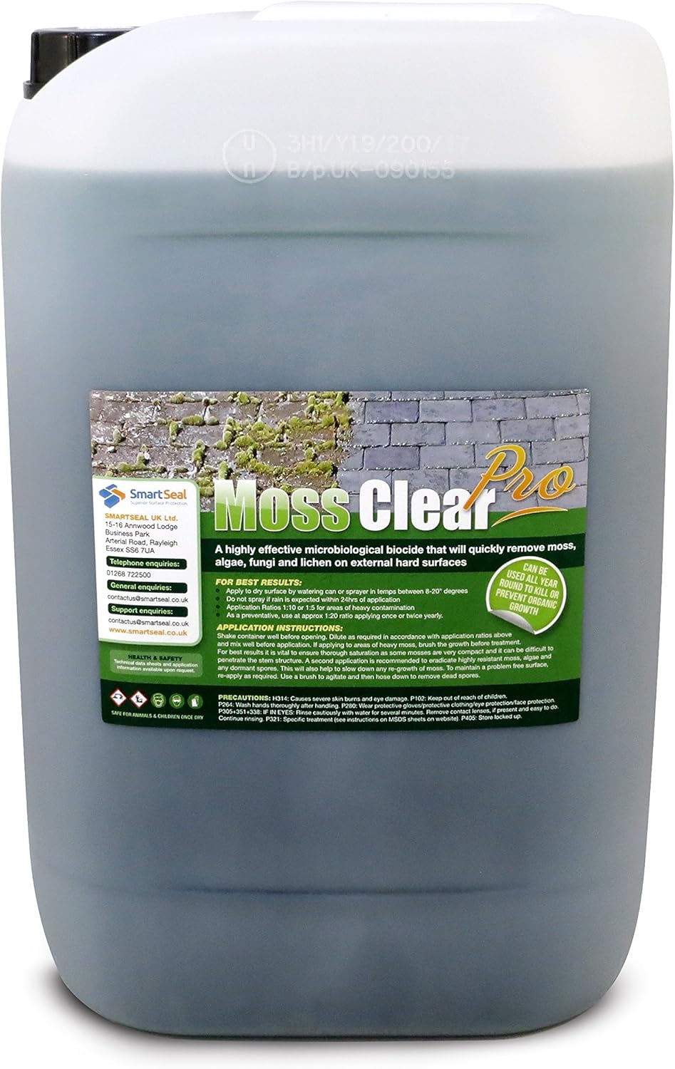 Smartseal Moss Clear Pro Highly Concentrated. Fast Acting Moss Killer