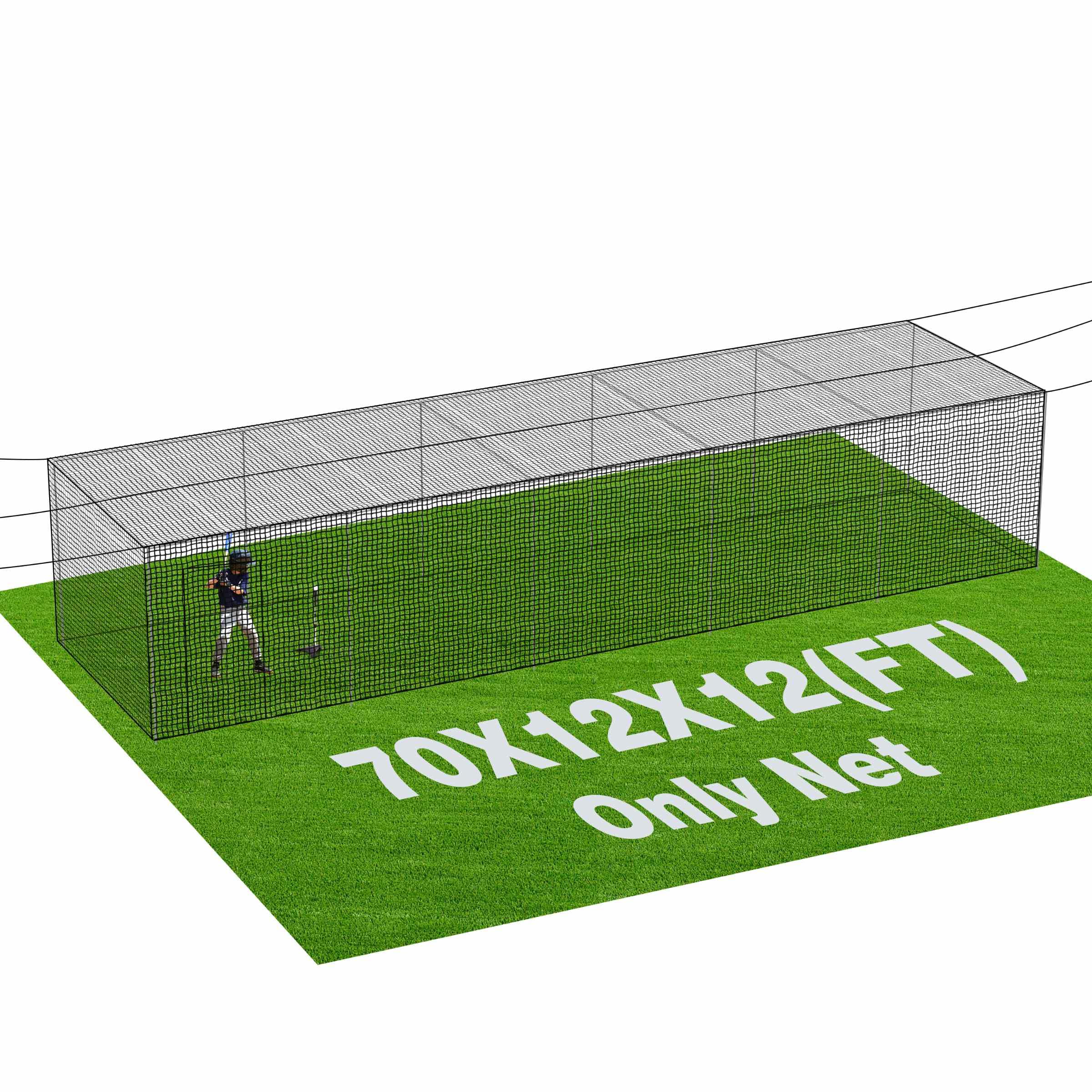 Baseball Batting Cage Nets,20‘L/ 35'L/55'L/70'L