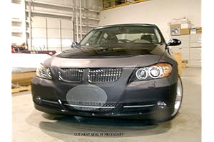 LIBRA Lebra 2 Piece Front End Cover Black - Car Mask Bra - Fits - BMW,328I,Sedan w/Headlight washers,2007 2008