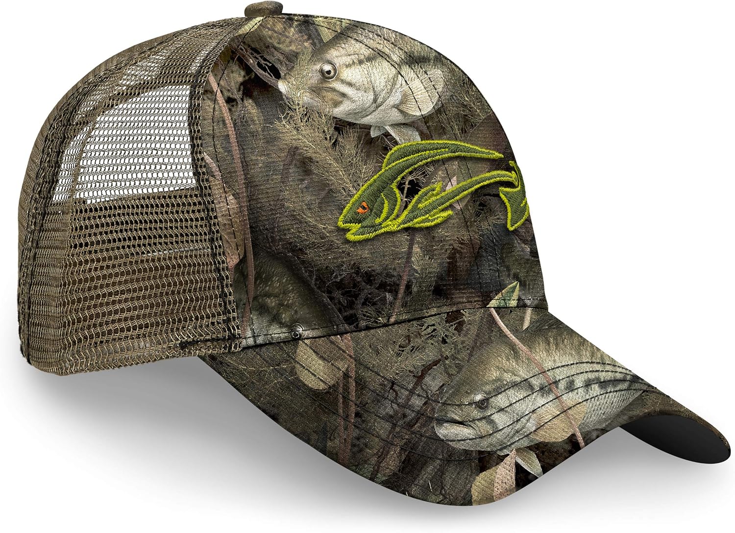 Fishouflage Bass Fishing Hat Cool Breeze Camo Mesh Back at Amazon Men’s Clothing store