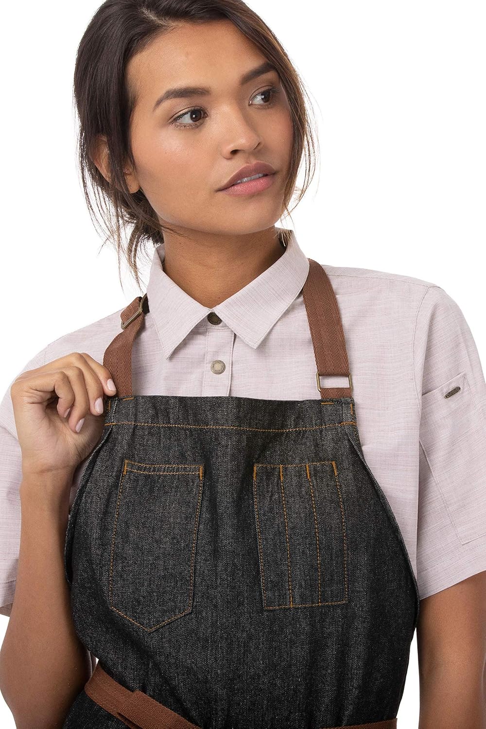 Chef Works Unisex Memphis Bib Apron, Black, One Size: Clothing