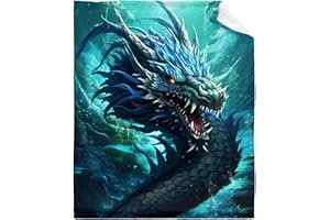 CORGI BLANKET Dragon Blanket Blue Dragon Throw Blanket Gifts for Dragon Lovers Boys Girls Woman Man Soft Flannel Dragon Blanket for Sofa Bed Couch Living Room 50"x60"for Teens