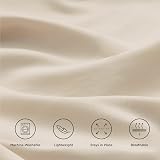 Bedsure Super King Fitted Sheet Deep Pocket 40cm Beige 180x200cm view 3