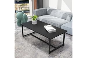 VERFARM 35.5" Modern Rectangular Coffee Table, Tea Table Coffee Table Simple Center Tables for Living Room, Bedroom, Office, 