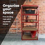 DIVCHI 5 Tier Heavy Duty Storage Rack Aluminium Garage Shelving 875 kg Load view 3