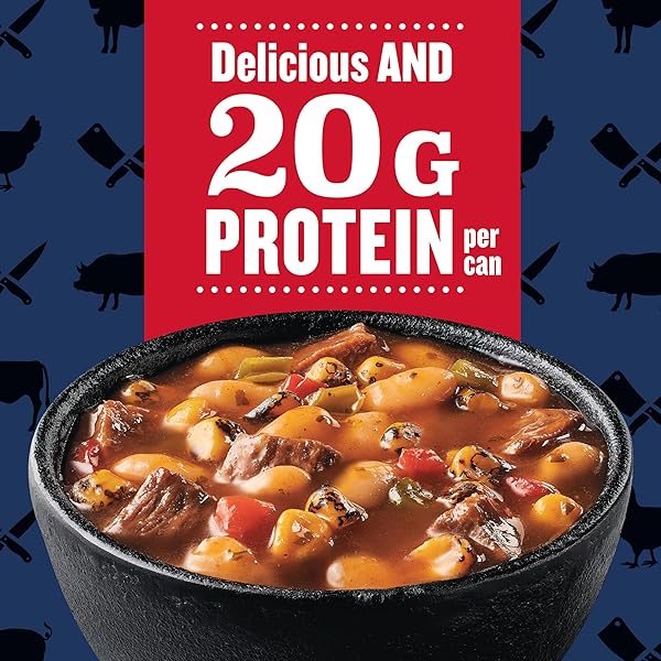 PROGRESSO PITMASTER STEAKHOUSE STYLE STEAK AND BEAN, GLUTEN FREE, CANNED SOUP, 18.5 OZ