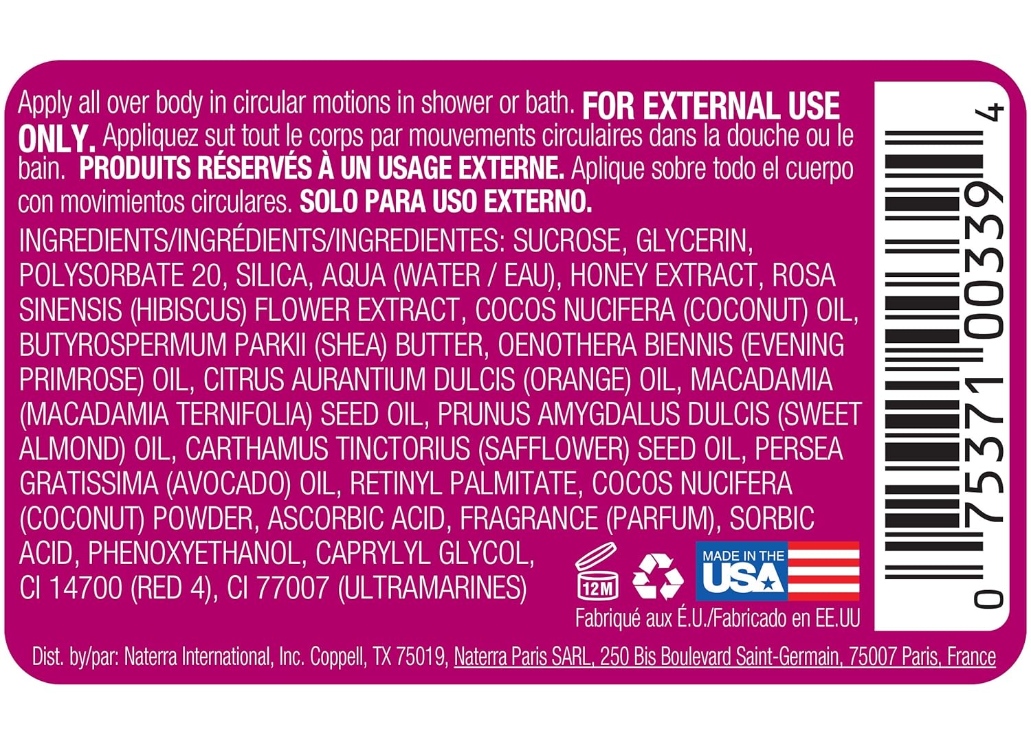 Tree Hut Shea Sugar Scrub Island Bliss, 18oz, Ultra Hydrating & Exfoliating Scrub for Nourishing Essential Body Care : Beauty