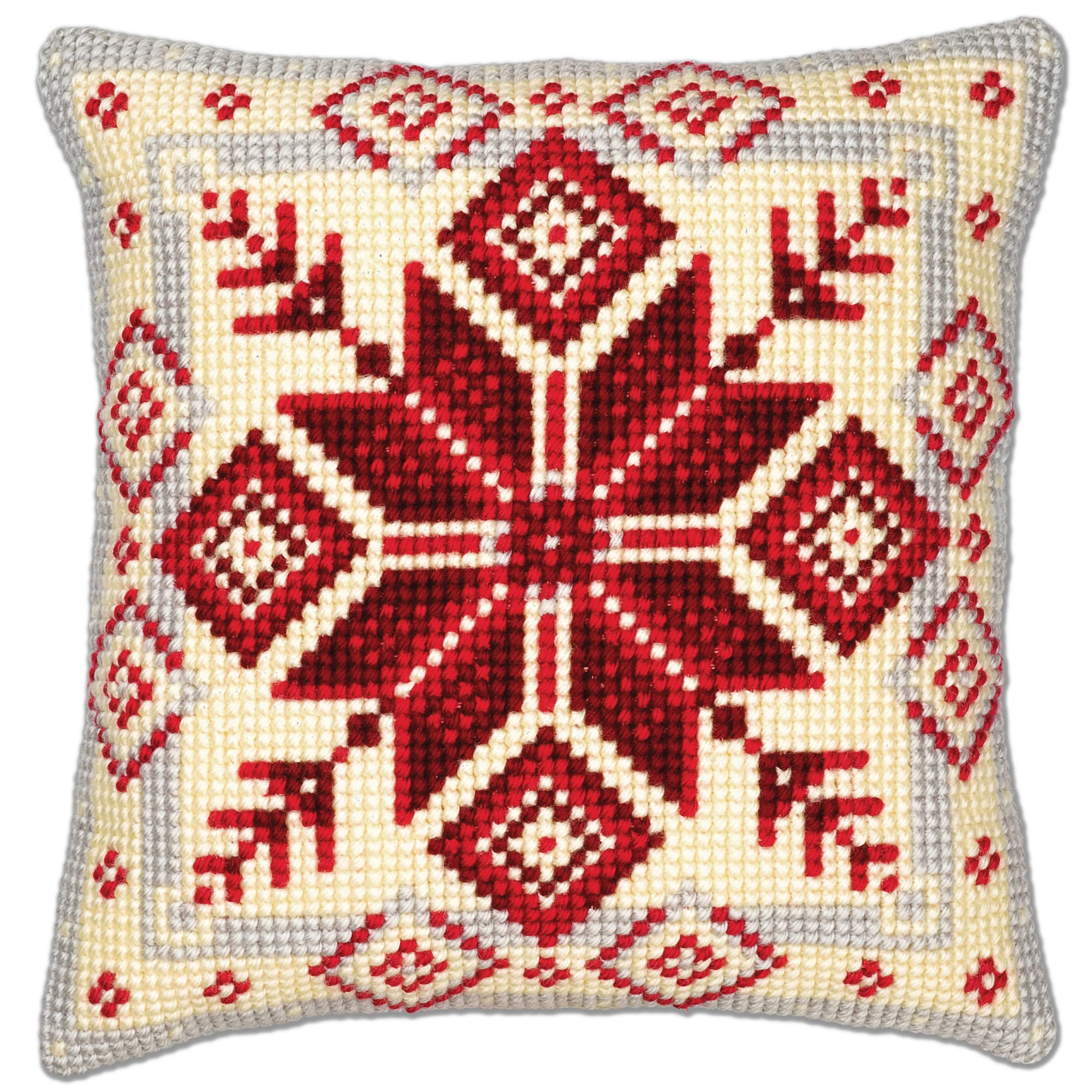 Vervaco Geometric Cross Stitch Cushion 1, Multi-Colour
