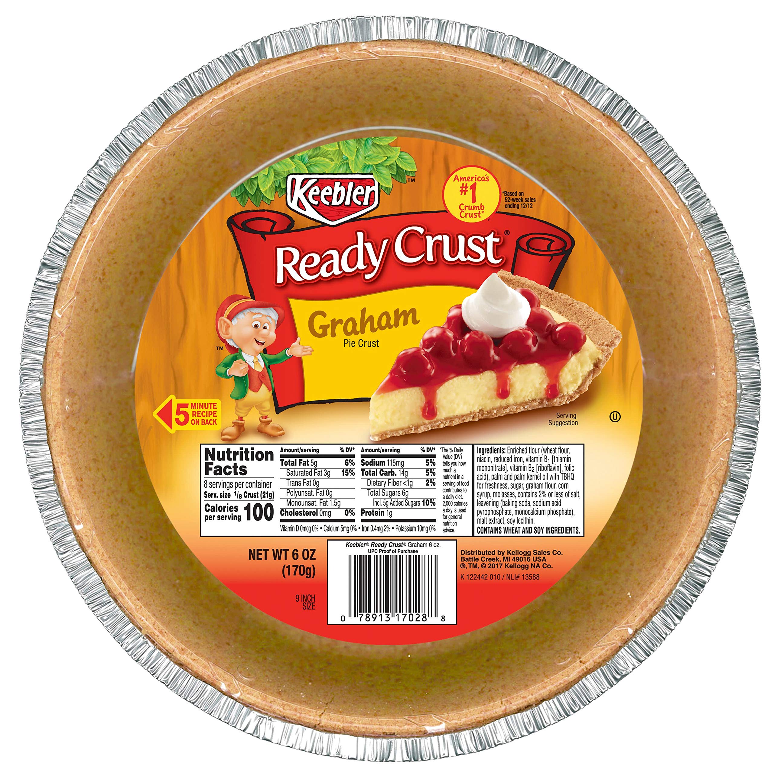 Keebler Ready Crust, Pie Crust, Chocolate, 9inch, NoBake