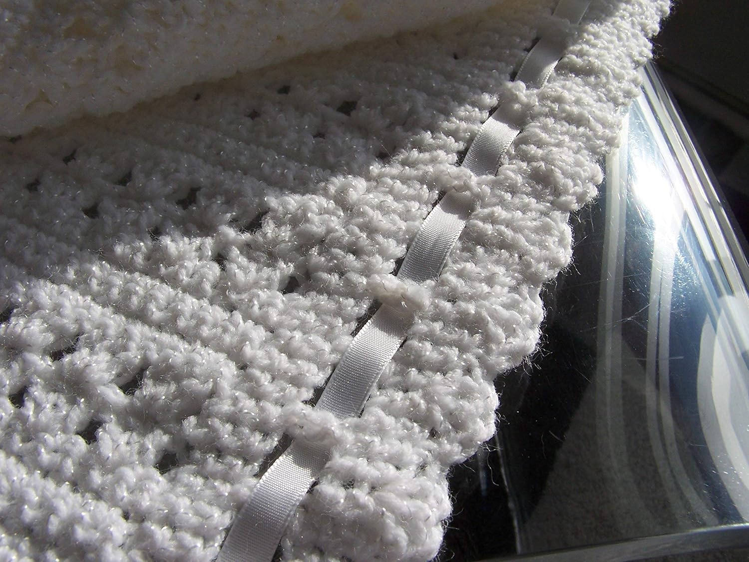 crochet christening blanket
