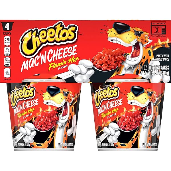 CHEETOS FLAMING HOT, MAC N CHEESE, 2.11 OZ, 4 CT