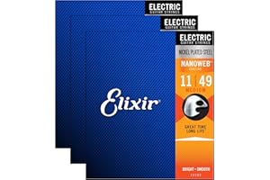 Elixir 12102 Electric Nano Medium 11-49 (3 Pack Bundle)