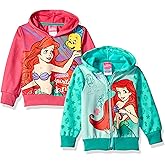 Disney girls Disney Girl’s 2-piece Little Mermaid Print Zip Up and Pullover Hoodies