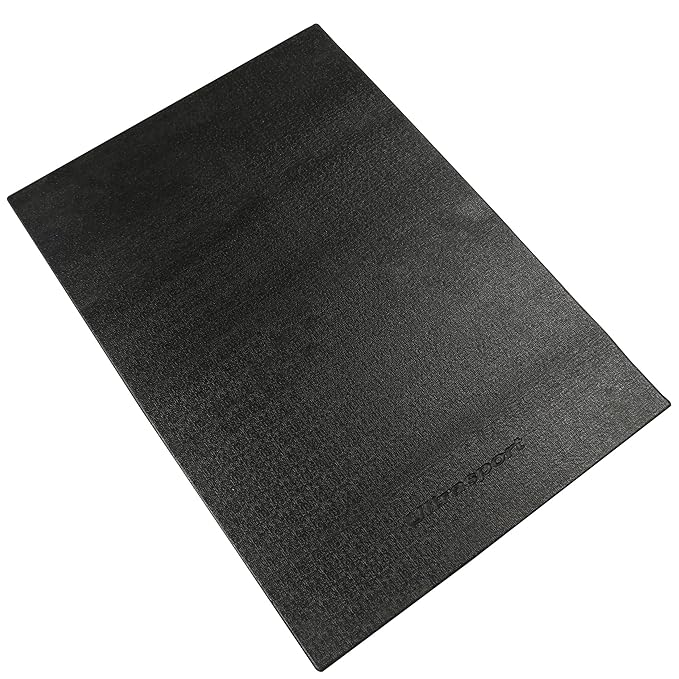 Ultrasport Multifunktionsmatte, Antirutsch Unterleger für Fitnessgeräte, schallisolierend und Abriebfest PVC Matte, Schwarz