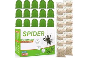REGUOA 16 Pack Peppermint Oil Spider Repellent Pouches - Powerful Ant Repellent Plant-Based Ingredients for Outdoor Indoor Garage House, Spider Deterrent Safe for Kids & Pets, Easy to Use