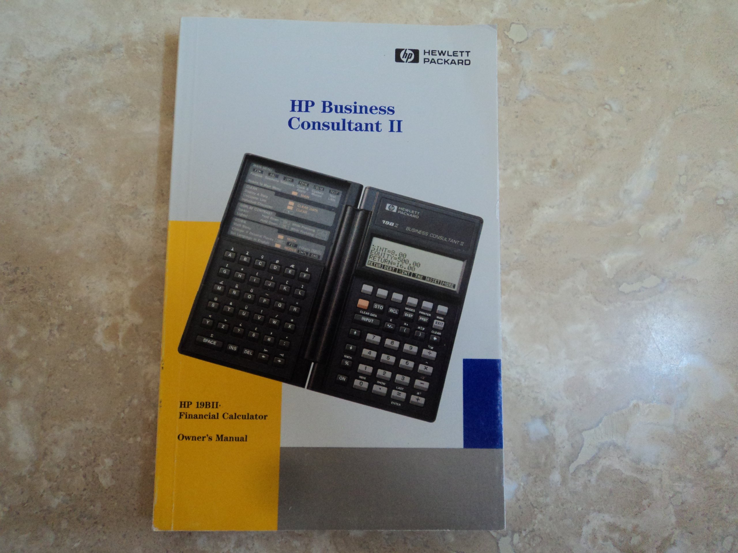 HP Business Consultant II HP 19BII Financial Calculator Owner's Manual  Paperback – 1994