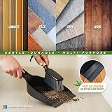 TDBS Dustpan and Brush Set Bamboo Handle with Soft Bristles view 5