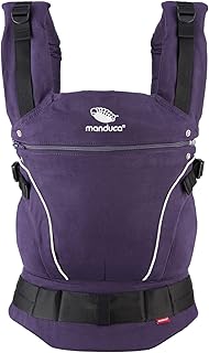 manduca First Babytrage > PureCotton Purple < Baby- und Kindertrage aus Bio-Baumwolle (Soft & Fusselfrei) Bauch- Hüft- und Rückentrage für Kinder von 3,5 bis 20kg, lila