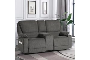 LOUVIXA Loveseat Recliner RV Sofa, 2 Seater Couch Recliner Couch Manual Reclining Sofa Loveseat Couch Living Room Furniture