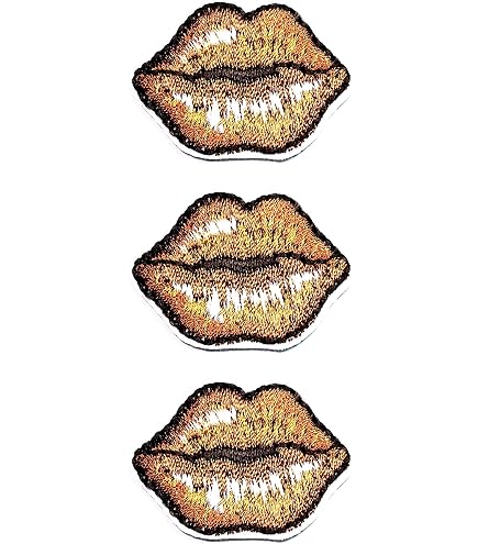 MENGSOOD 9-Pack Red Lips Embroidered Patches - Iron-On Or Sew-On For Clothes, Hats, DIY - View #8
