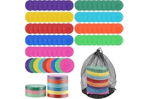 90 Pcs Poly Spot Markers, 4.72 Inch Vinyl Poly Dots Non Slip Spot Marker, Floor Marker Poly Spots for Gym Floor Soccer Basket