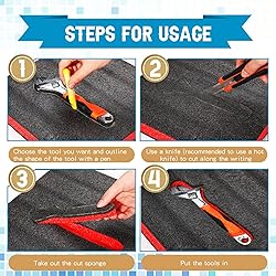 Outus 4 Pcs Cuttable Polyurethane Foam Pads Foam