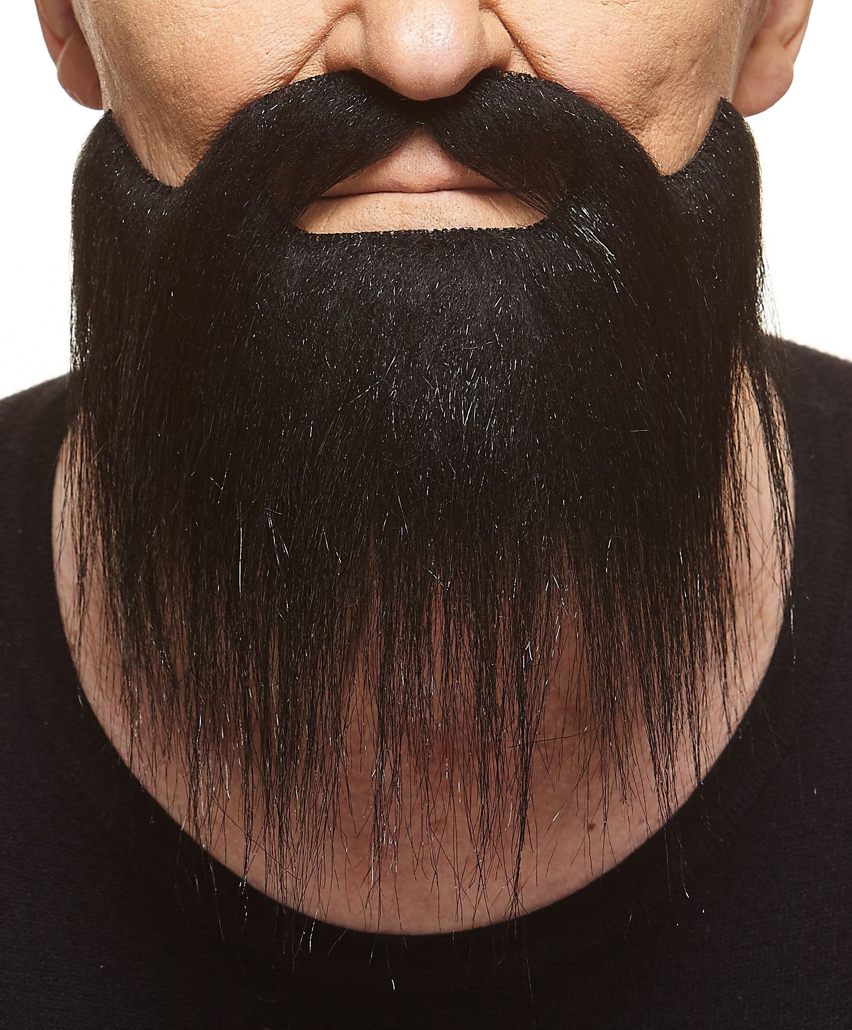 Mustaches Self Adhesive, Novelty, Long Boxed Fake Beard, False Facial Hair, Black Color