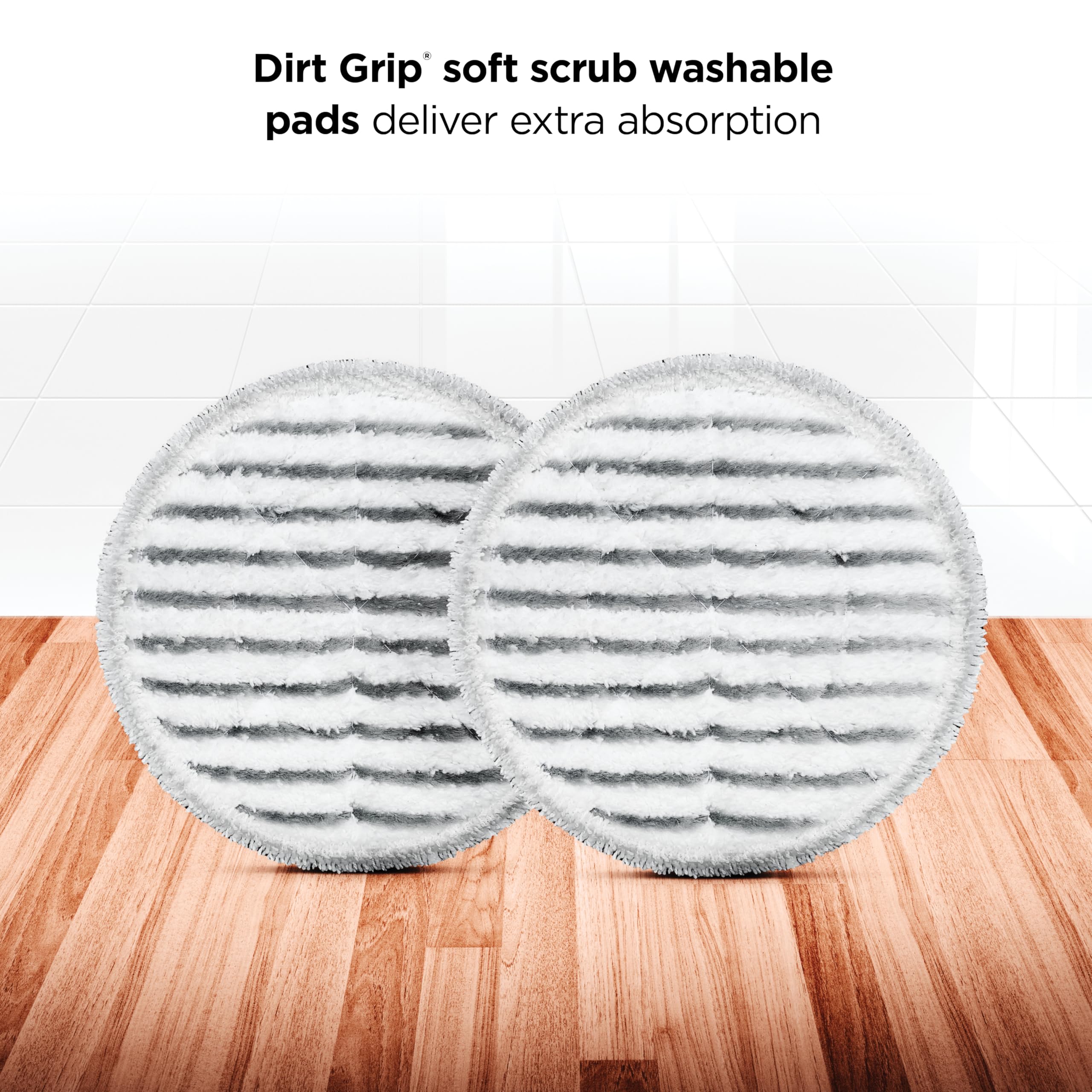 Shark Steam & Scrub Steam Mop, All-in-One Scrubbing and Sanitizing Hard Floor Cleaner, LED Headlights, 4 Dirt Grip Soft Scrub Pads Included, XL Water Tank, Swivel Steering, Hawaiian Grey, S8001