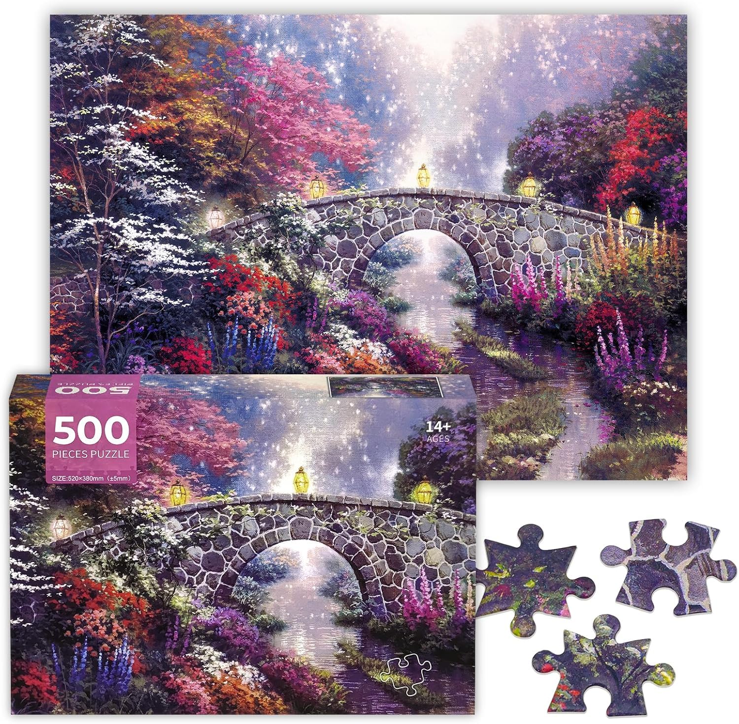 Puzzle 500 Pieces for Adults Jigsaw Puzzles 500 Pieces for Adults 500 Piece Landscape Jigsaw Puzzles for Adults 500 Piece Puzzle Forest Landscapes Educational Games-Home Decor Puzzel for Teens Seniors