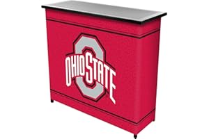 TRADEMARK GLOBAL NCAA Ohio State University Two Shelf Portable Bar with Case