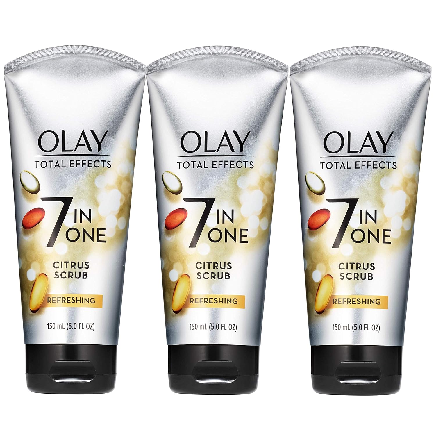 Olay Total Effects Citrus Facial Cleanser and Scrub, 5.0 Ounces (Pack of 3) : Beauty
