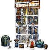 Arcknight Flat Plastic Miniatures: Objects and Scenery; 62 Unique Background-Themed Minis for DND 5e and Pathfinder; Affordable, Skinny Figurines for Dungeons and Dragons and Other Tabletop RPG Games